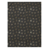 Snowflakes voor feestdagen, zwart en gouden kerstm tafelkleed (Voorkant)