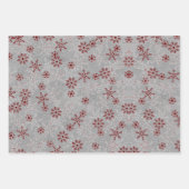 Snowflakes voor feestelijke kerstbomen inpakpapier vel (Voorkant 3)