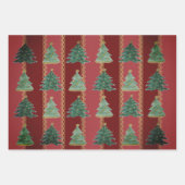 Snowflakes voor feestelijke kerstbomen inpakpapier vel (Voorkant 2)