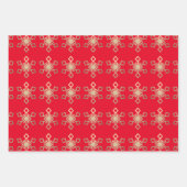 Snowflakes voor feestelijke kerstbomen inpakpapier vel (Voorkant)