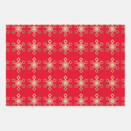 Snowflakes voor feestelijke kerstbomen inpakpapier vel