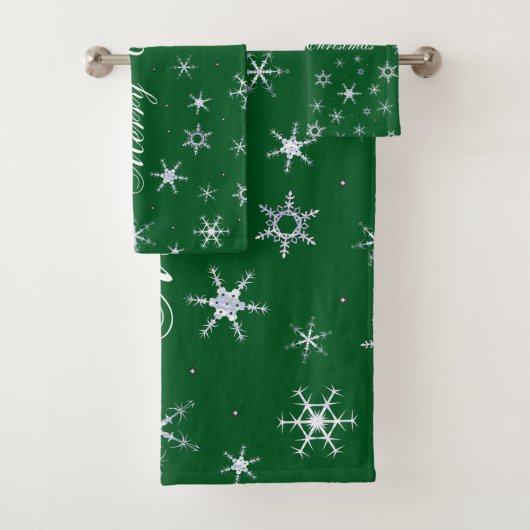 Snowflakes, voor fijne kerst bad handdoek (Insitu)