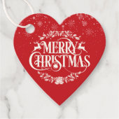 Snowflakes voor fijne kerst Klassic Elegant Bedankjes Labels (Voorkant)