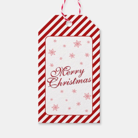 Snowflakes voor fijne kerst - Label Cadeaulabel (Voorkant)