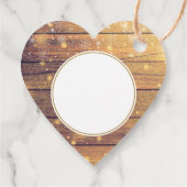 Snowflakes voor fijne kerst Rustisch hout Bedankjes Labels (Achterkant)