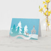 Snowflakes voor kerken kaart (Gele Bloem)