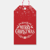 Snowflakes voor kerst cadeaulabel (Voorkant)