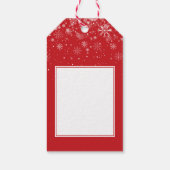 Snowflakes voor kerst cadeaulabel (Achterkant)