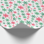 Snowflakes voor kerst cadeaupapier (Hoek)