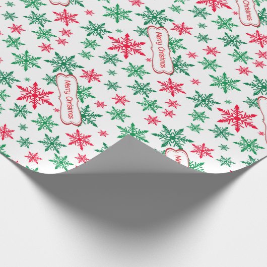 Snowflakes voor kerst cadeaupapier (Hoek)