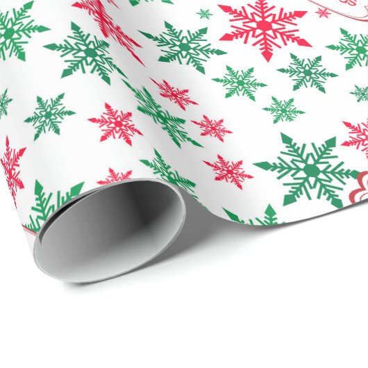 Snowflakes voor kerst cadeaupapier (Rol Hoek)