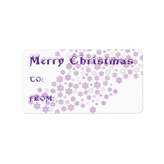 Snowflakes voor kerst etiket (Voorkant)