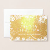 Snowflakes voor kerst folie kaarten (Voorkant met envelop)