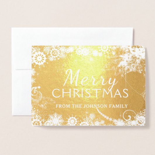 Snowflakes voor kerst folie kaarten (Voorkant met envelop)