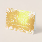 Snowflakes voor kerst folie kaarten (Voorkant)