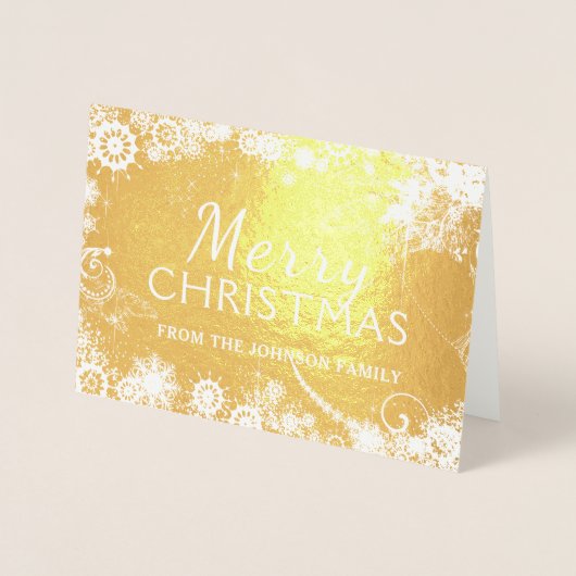 Snowflakes voor kerst folie kaarten (Voorkant)