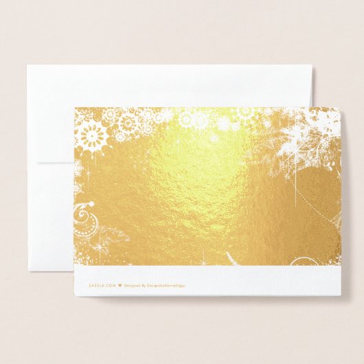 Snowflakes voor kerst folie kaarten (Met envelop)