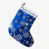 Snowflakes voor kerst grote kerstsok (Voorkant (Hangend))