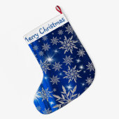 Snowflakes voor kerst grote kerstsok (Achterkant (Hangend))