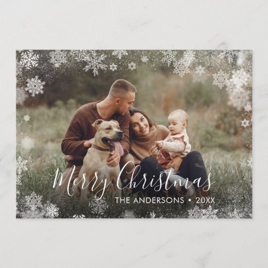 Snowflakes voor kerst kaart (Voorkant)