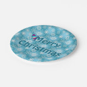 Snowflakes voor kerst papieren bordje (Gekanteld)