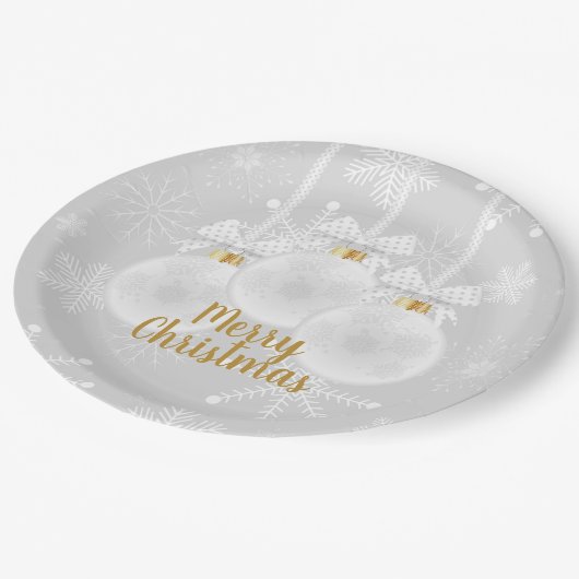 Snowflakes voor kerst papieren bordje (Gekanteld)
