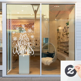 Snowflakes voor kerst raamsticker