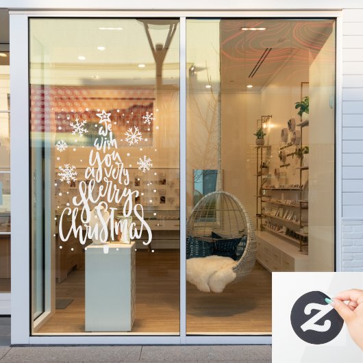 Snowflakes voor kerst raamsticker (Winkelraam)