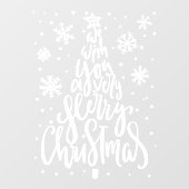 Snowflakes voor kerst raamsticker (Vel)