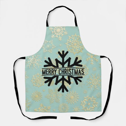 Snowflakes voor kerst schort (Voorkant)