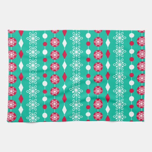 Snowflakes voor kerst theedoek (Horizontaal)