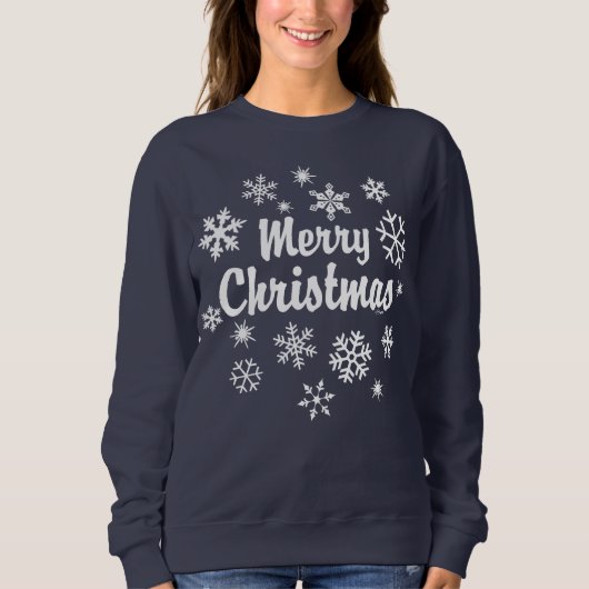 Snowflakes voor kerst trui (Voorkant)