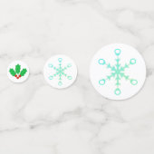 Snowflakes voor kerstbessen en Confetti met holbes (Achterkanten)