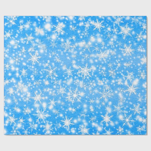 Snowflakes voor kerstmis cadeaupapier (Vlak)