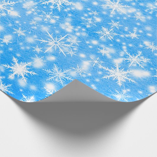 Snowflakes voor kerstmis cadeaupapier (Hoek)