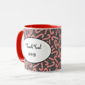 Snowflakes, voor kerstmis mok (Voorkant links)