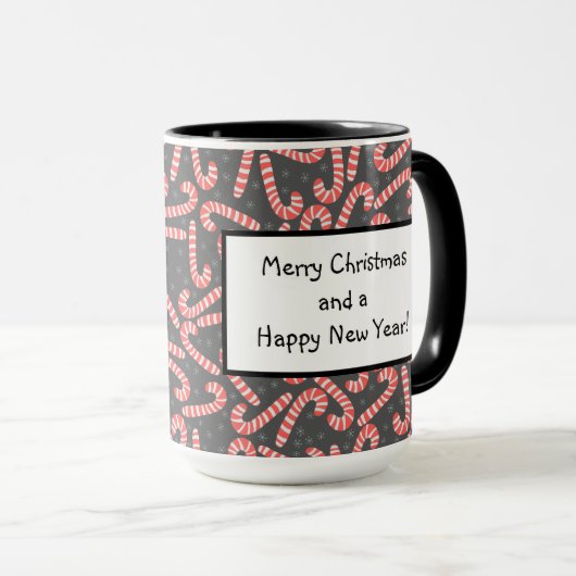 Snowflakes, voor kerstmis mok (Voorkant rechts)