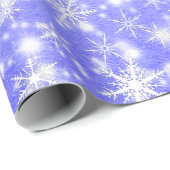 Snowflakes voor kerstmis Sparkles in Paars Cadeaupapier (Rol Hoek)