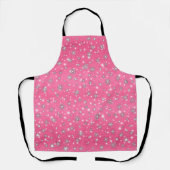 Snowflakes voor kerstmis Sparkles in Roze Schort (Voorkant)