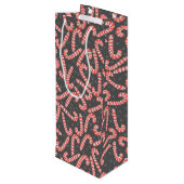 Snowflakes, voor kerstmis wijn cadeautas (Achterkant Gekanteld)