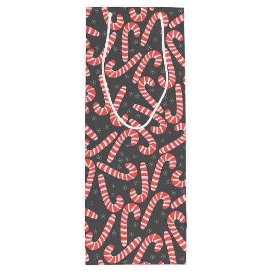 Snowflakes, voor kerstmis wijn cadeautas (Achterkant)