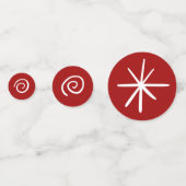 Snowflakes voor kerstmis, zwammen en sterren rode confetti (Voorkanten)