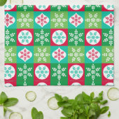 Snowflakes voor pretkerst theedoek (Gevouwen)