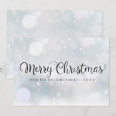 Snowflakes voor prettig kerstfeest feestdagenkaart (Voorkant / Achterkant)