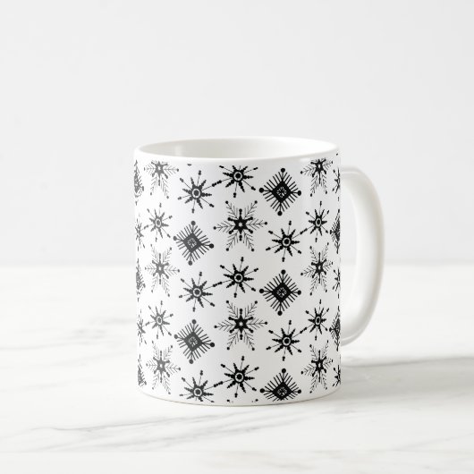 Snowflakes, voor prettig kerstscript koffiemok (Voorkant rechts)