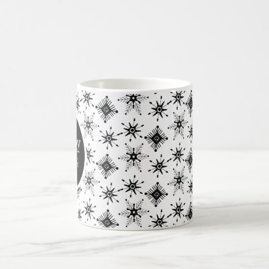 Snowflakes, voor prettig kerstscript koffiemok (Center)