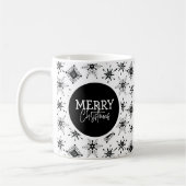 Snowflakes, voor prettig kerstscript koffiemok (Links)