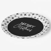 Snowflakes, voor prettig kerstscript papieren bordje (Gekanteld)