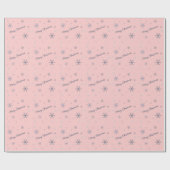 Snowflakes voor prettige kerstroze kerst cadeaupapier (Vlak)