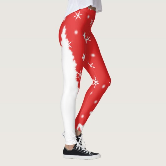 Snowflakes voor prettige kerstwinter leggings (Rechts)
